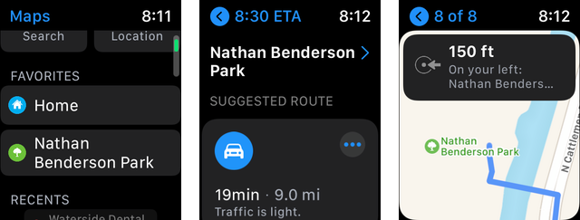 Maps app navigation